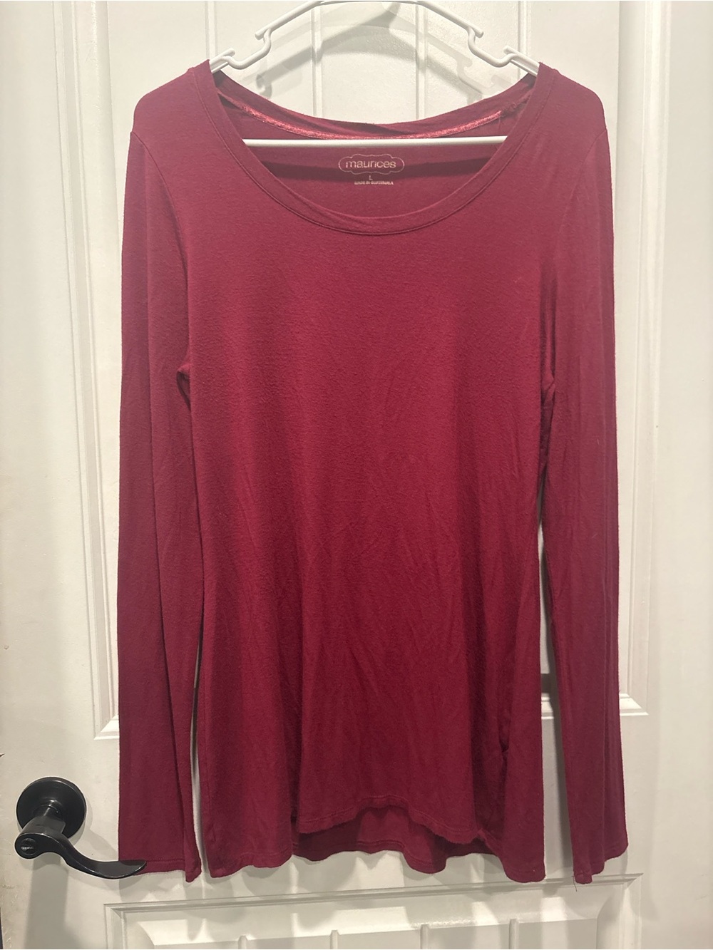 Maurices burgundy long sleeve shirt in a Large